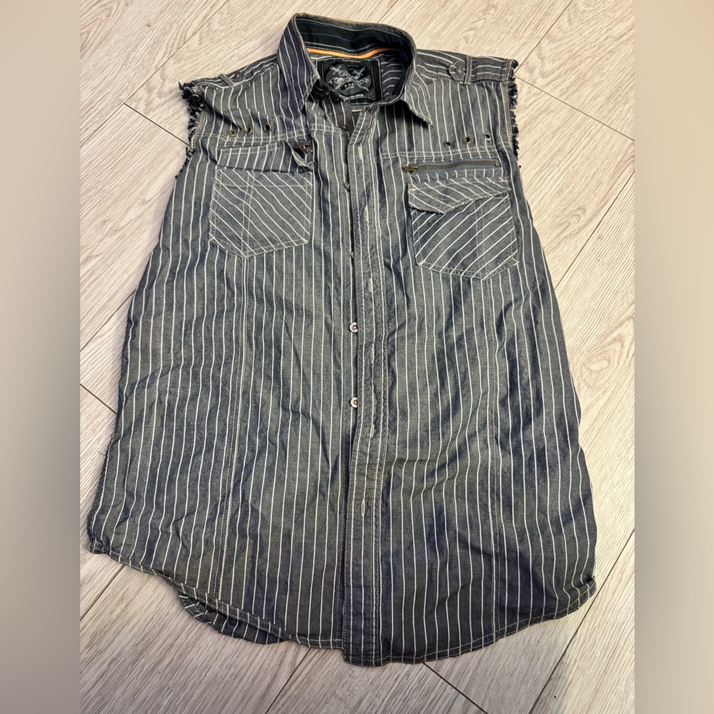 Tank Top muscle botton shirt